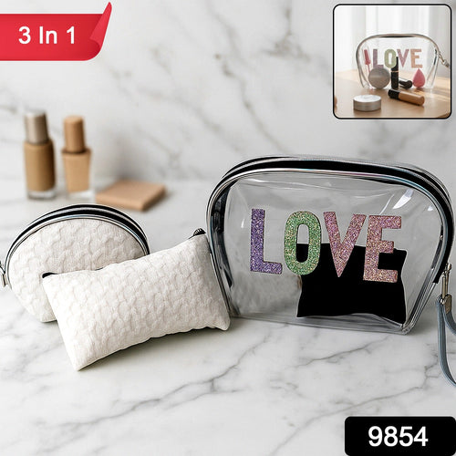 Stylish makeup bags from the 3-in-1 premium cosmetic bag set