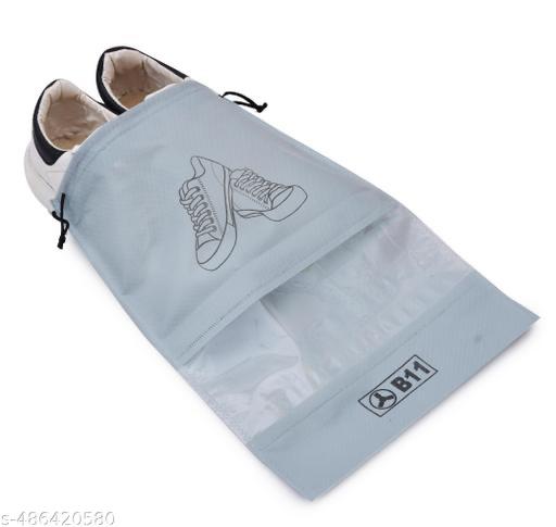 Pack of 10 shoe Bag for Travel & Storage - Waterproof Shoe Cover, Dustproof Drawstring Shoe Pouch with Transparent Window - Portable, Reusable, Washable