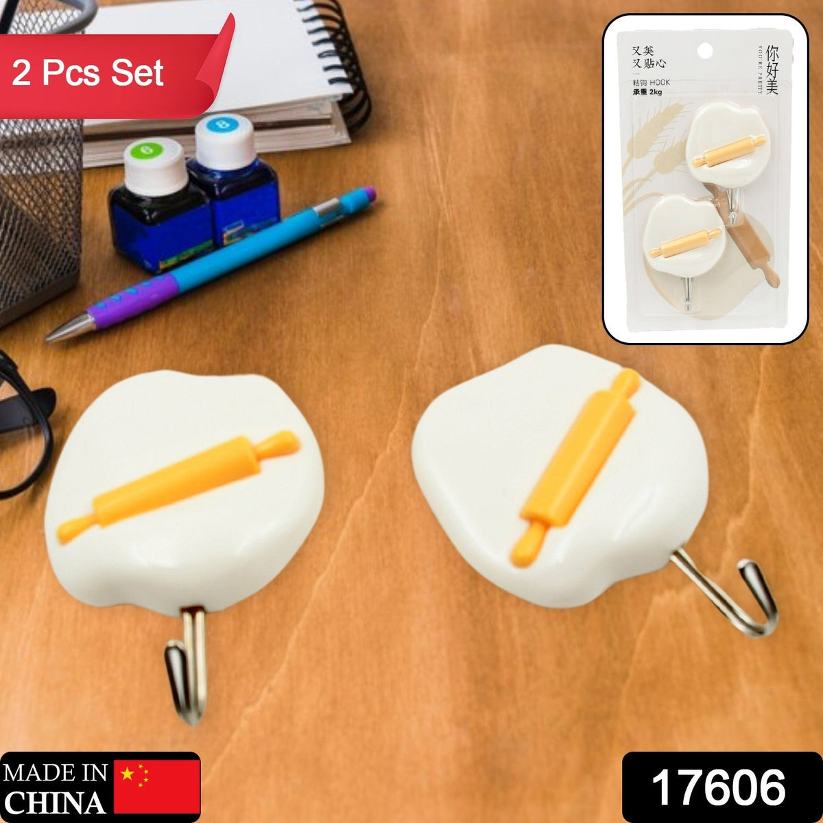 Easy peel-and-stick installation process for a strong self-adhesive wall hook.